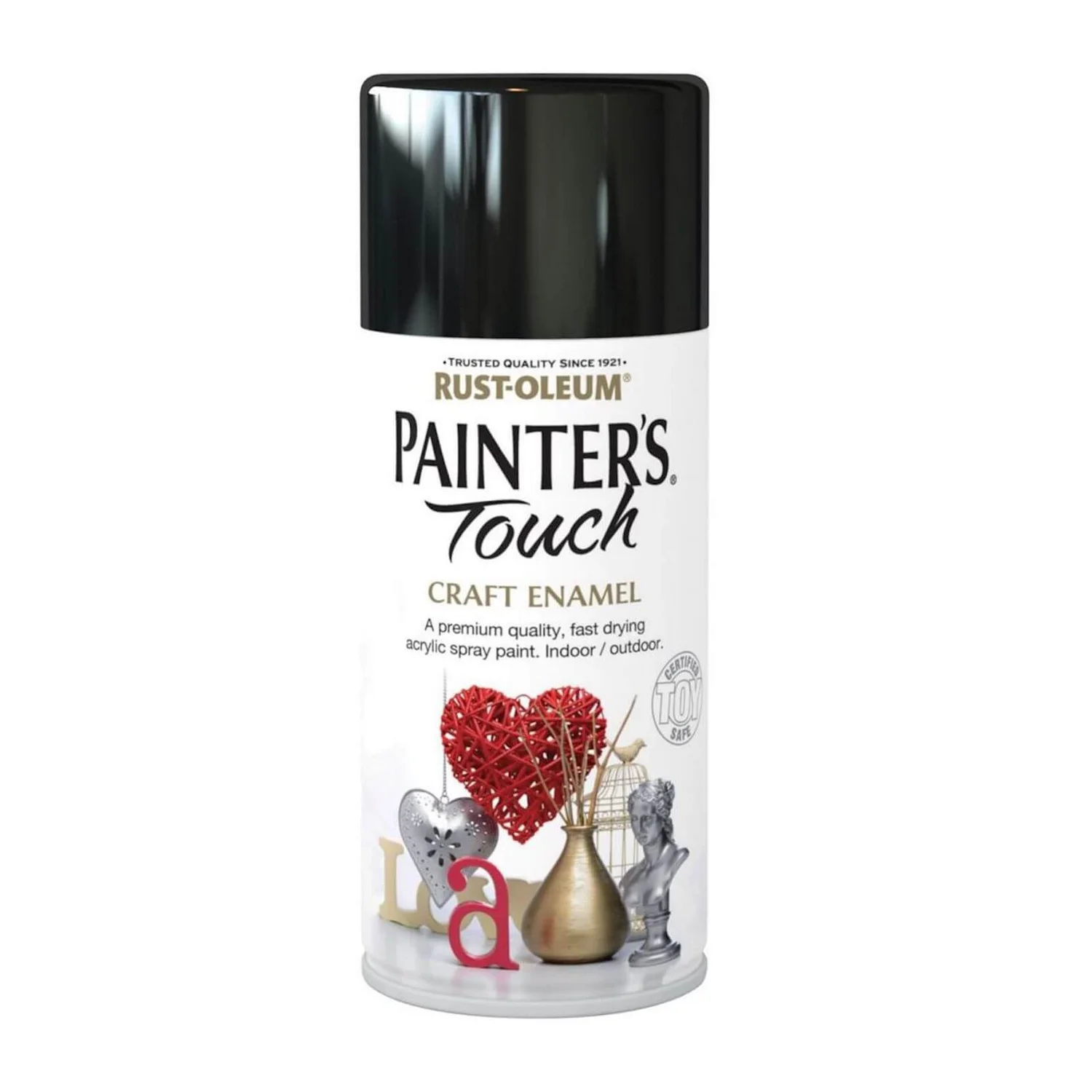 Rust-Oleum Painters Touch - Craft Enamel Spray Paint Black Gloss - 150ml 1 Rust-Oleum Painters Touch - Craft Enamel Spray Paint Black Gloss - 150ml