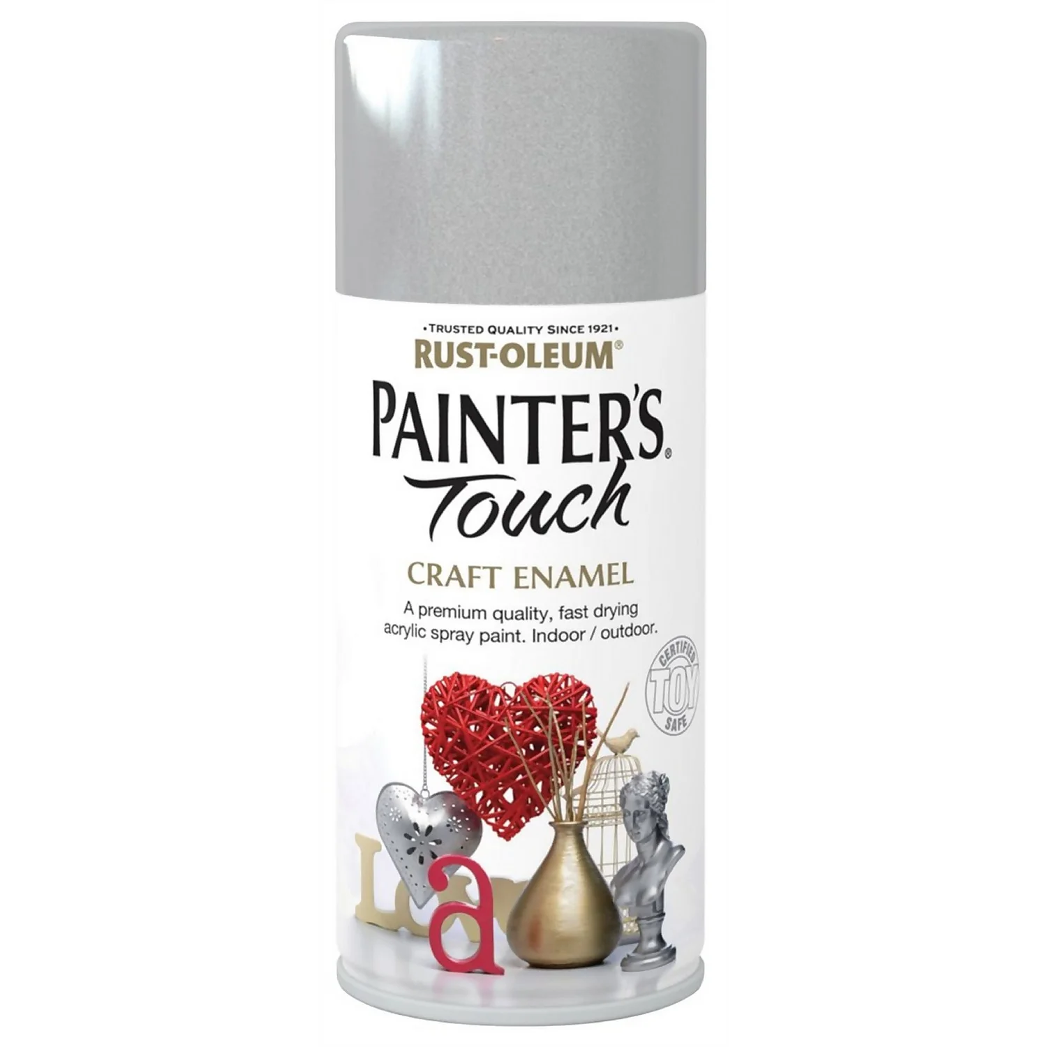 Rust-Oleum Painters Touch - Craft Enamel Spray Paint Silver Metallic - 150ml 1 Rust-Oleum Painters Touch - Craft Enamel Spray Paint Silver Metallic - 150ml