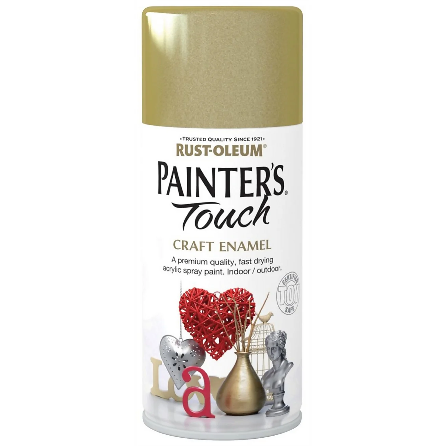 Rust-Oleum Painters Touch - Craft Enamel Spray Paint Gold Metallic - 150ml 1 Rust-Oleum Painters Touch - Craft Enamel Spray Paint Gold Metallic - 150ml