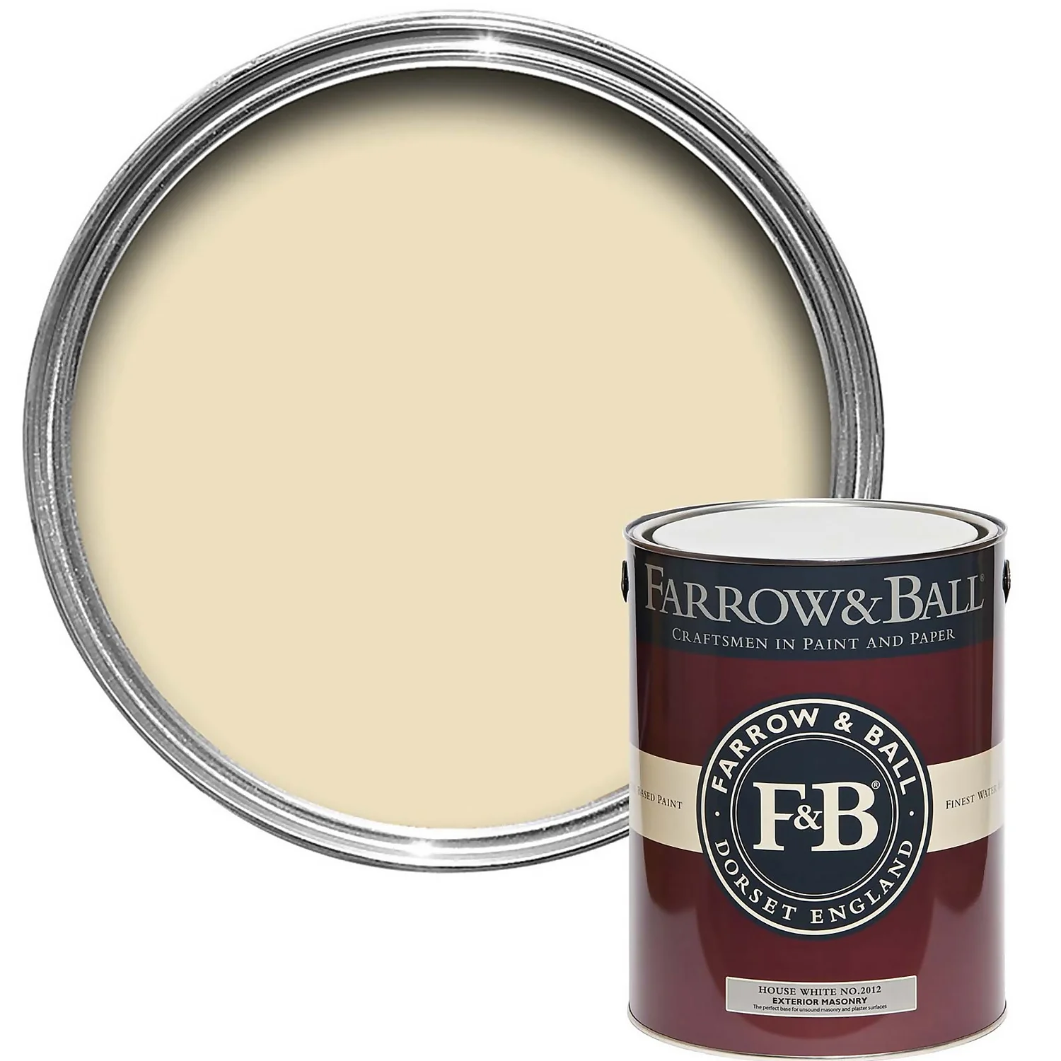 Farrow & Ball Exterior Masonry Paint House White - 5L 1 Farrow & Ball Exterior Masonry Paint House White - 5L