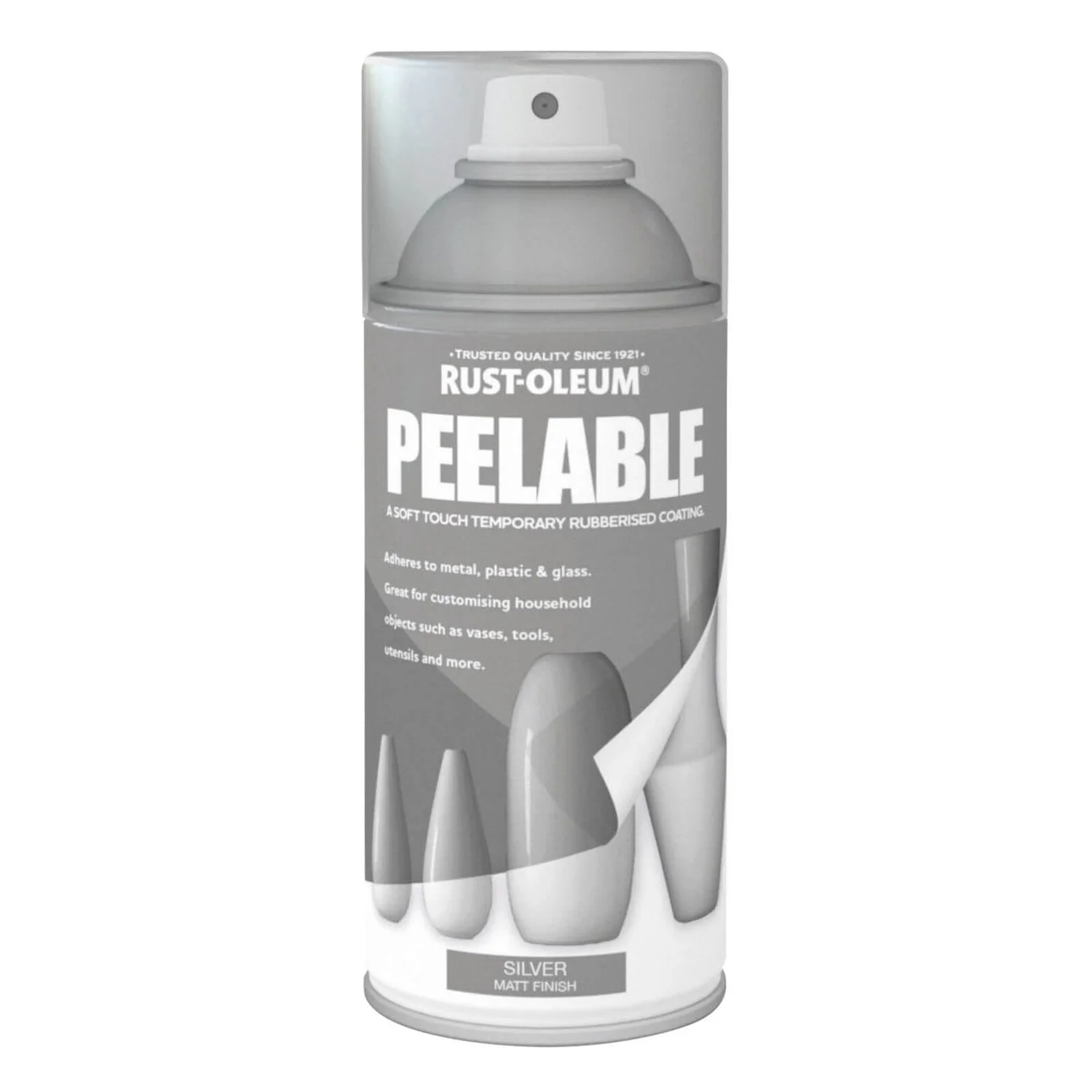 Rust-Oleum Peelable Silver Spray Paint - 150ml 1 Rust-Oleum Peelable Silver Spray Paint - 150ml