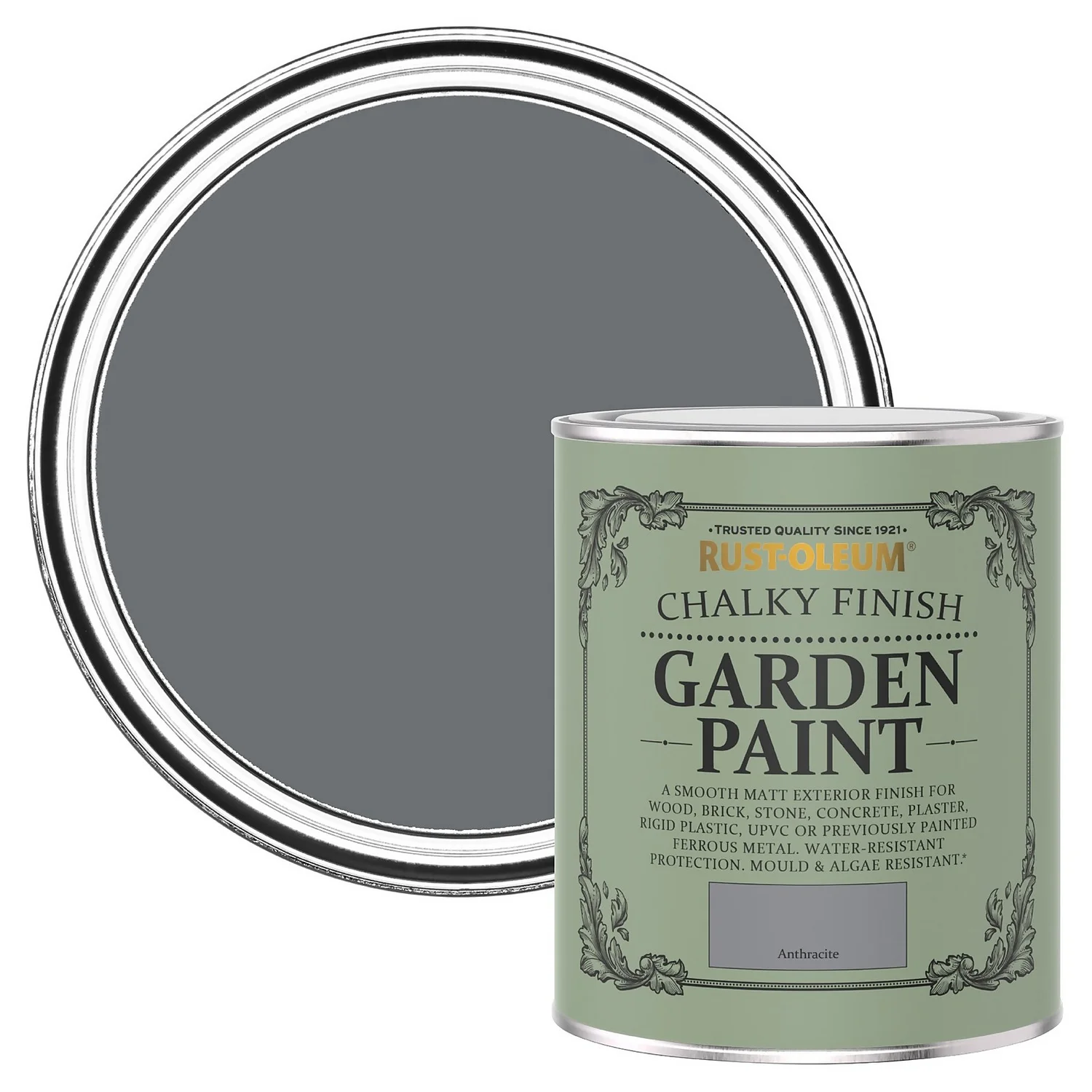 Rust-Oleum Garden Furniture Paint Anthracite - 750ml 1 Rust-Oleum Garden Furniture Paint Anthracite - 750ml