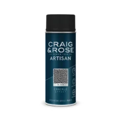 Sandtex Shop 45 Craig & Rose Artisan Crackle Effect Spray Paint - Black - 400ml