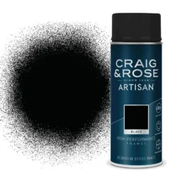 Craig & Rose Artisan Enamel Gloss Spray Paint - Black - 400ml