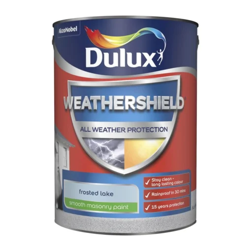 Dulux Weathershield Smooth Masonry Paint Frosted Lake - 5L 5 Dulux Weathershield Smooth Masonry Paint Frosted Lake - 5L -Sandtex Shop 12822692 1144831918283718
