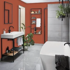 Homebase Bathroom Mid Sheen Paint - Orange Glow 2.5L -Sandtex Shop 12832704 6094832981701962