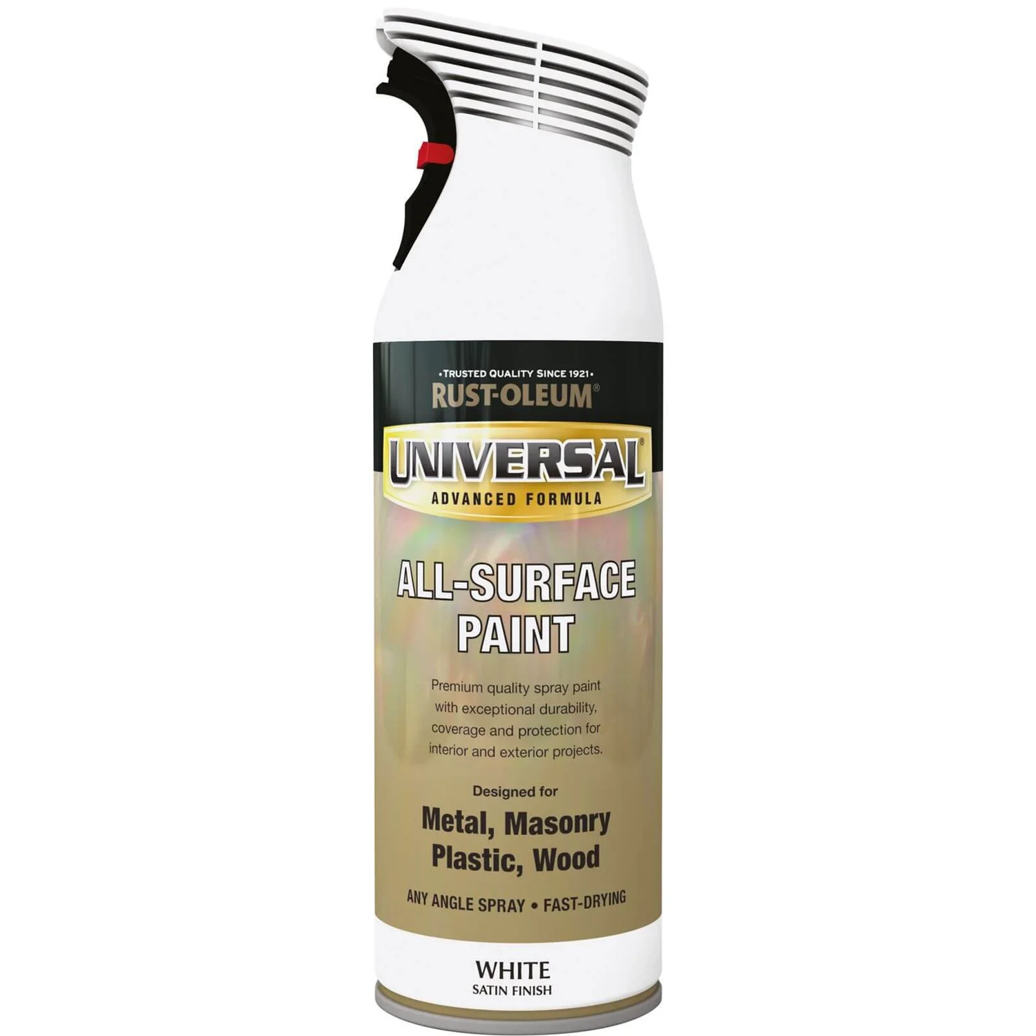 Rust-Oleum Universal Satin Spray Paint - White - 400ml 1 Rust-Oleum Universal Satin Spray Paint - White - 400ml