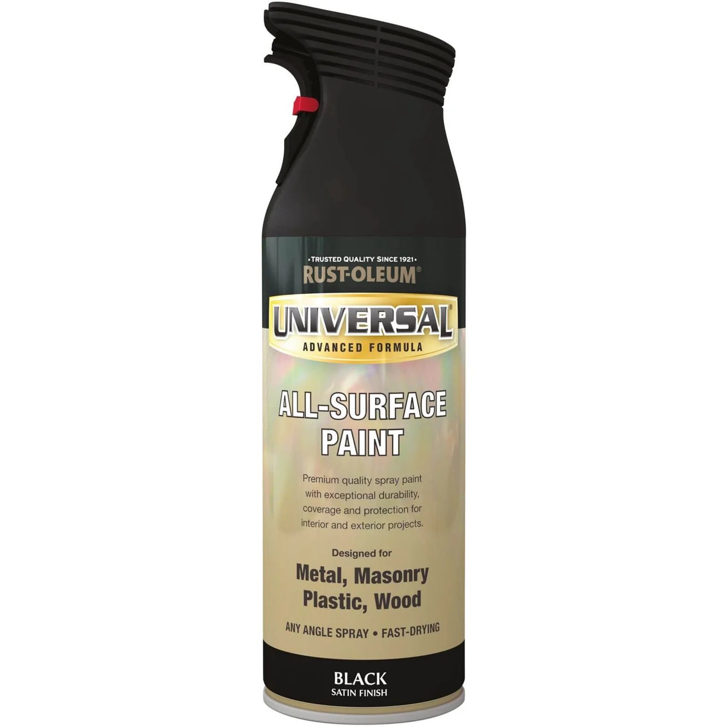 Rust-Oleum Universal Satin Spray Paint - Black - 400ml 1 Rust-Oleum Universal Satin Spray Paint - Black - 400ml
