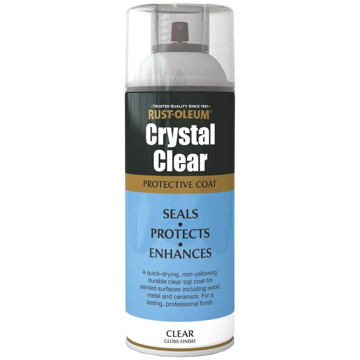 Rust-Oleum Gloss Spray Paint - Crystal Clear - 400ml 1 Rust-Oleum Gloss Spray Paint - Crystal Clear - 400ml