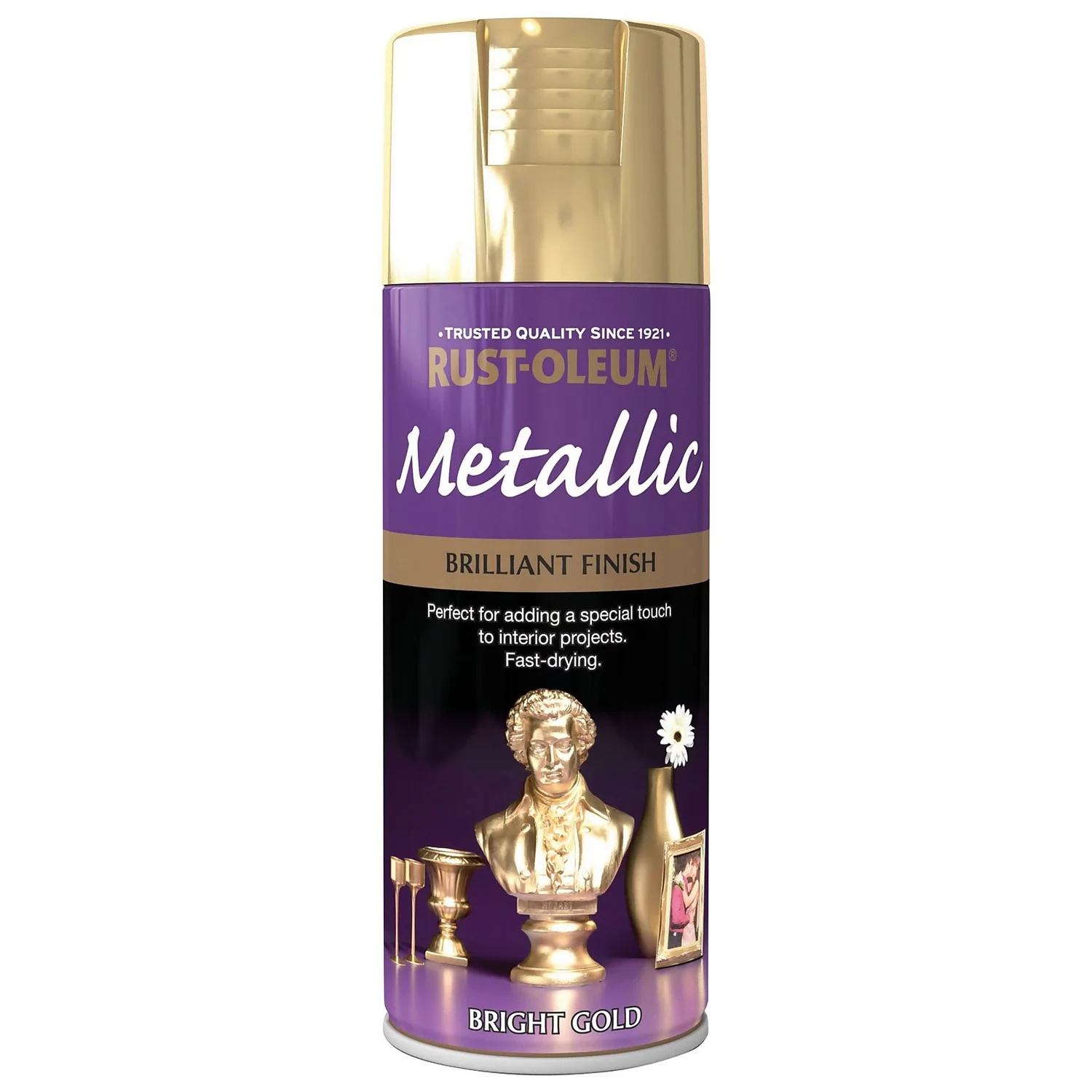 Rust-Oleum Bright Gold - Metallic Spray Paint - 400ml 1 Rust-Oleum Bright Gold - Metallic Spray Paint - 400ml