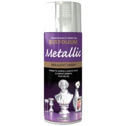 Rust-Oleum Metallic Brilliant Finish - Chrome Spray Paint - 400ml