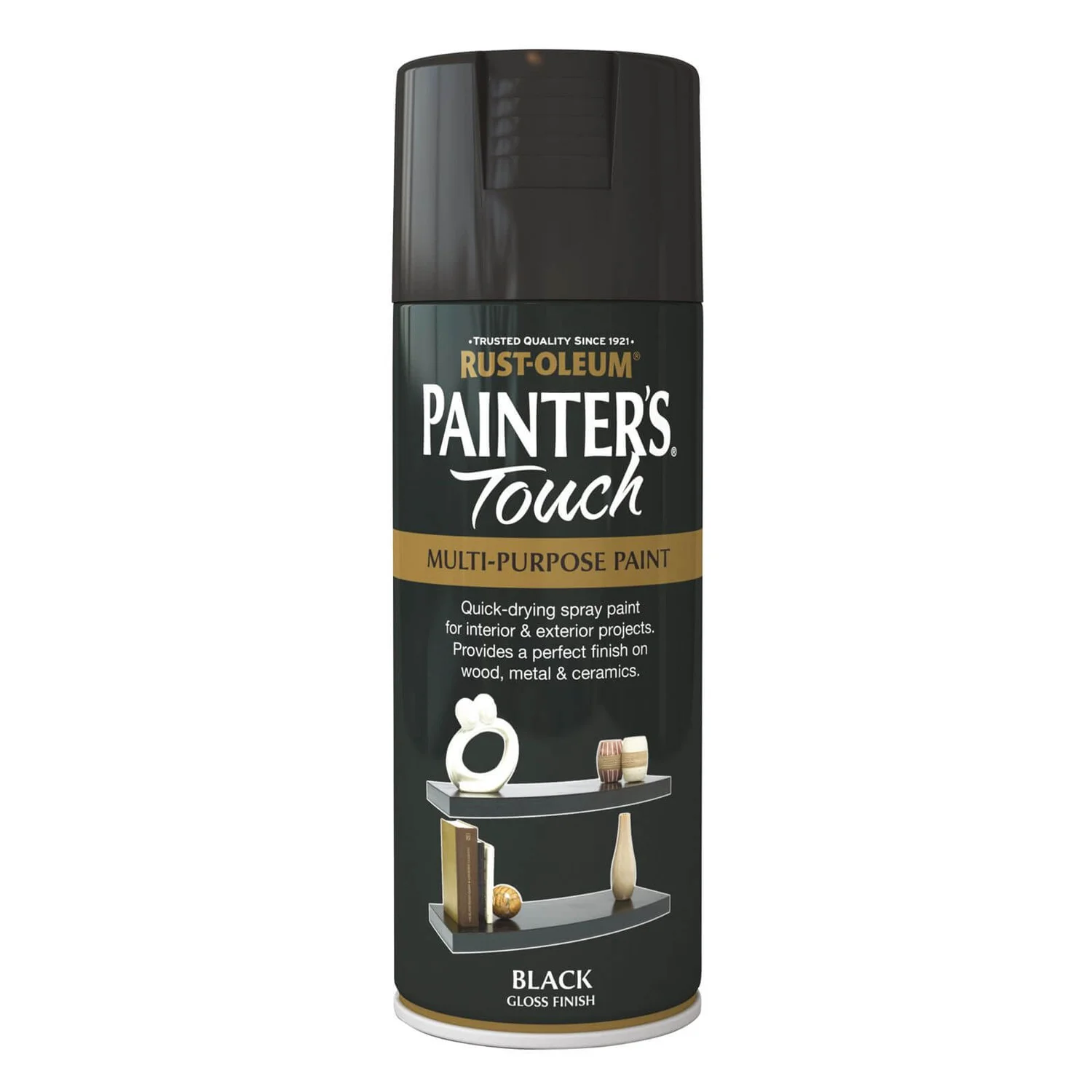Rust-Oleum Gloss Spray Paint - Black - 400ml 1 Rust-Oleum Gloss Spray Paint - Black - 400ml