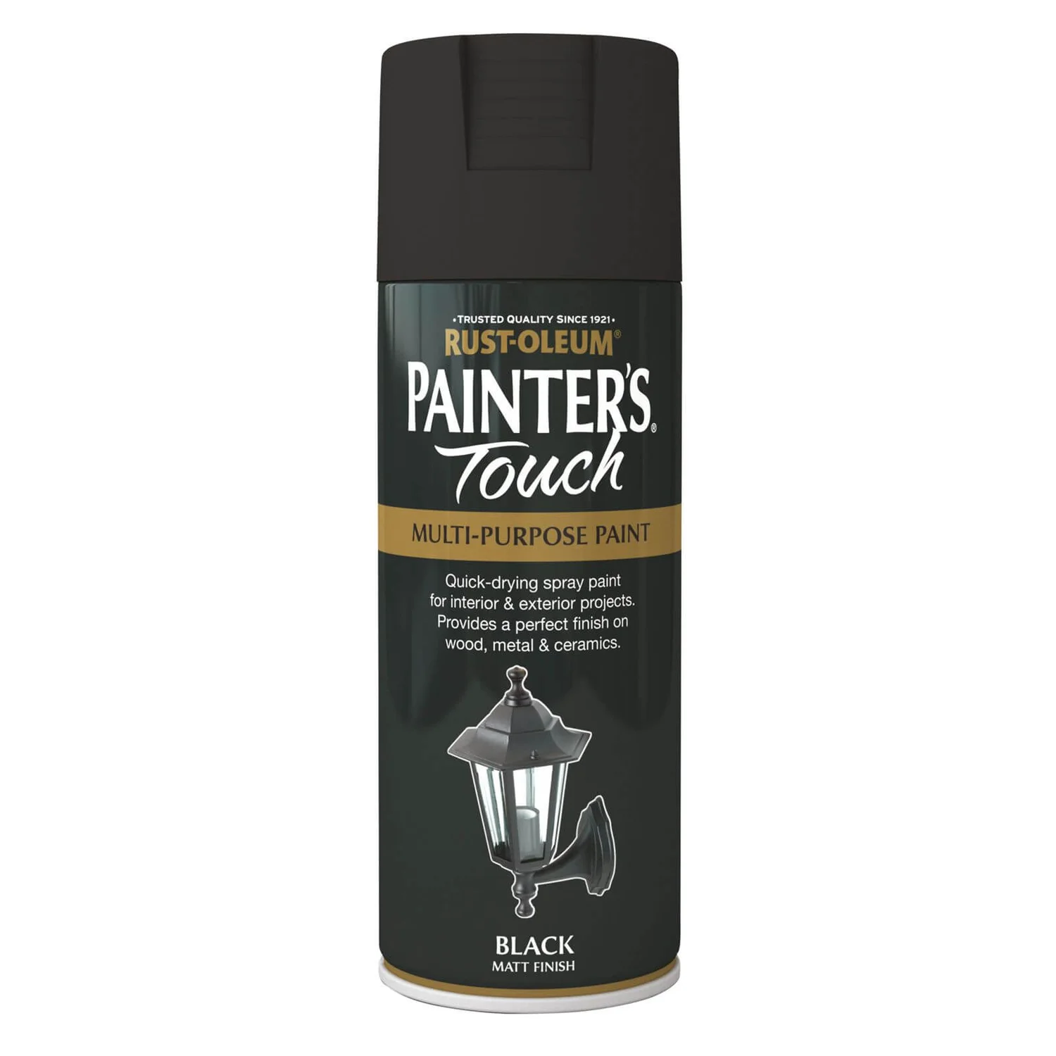 Rust-Oleum Matt Spray Paint - Black - 400ml 1 Rust-Oleum Matt Spray Paint - Black - 400ml