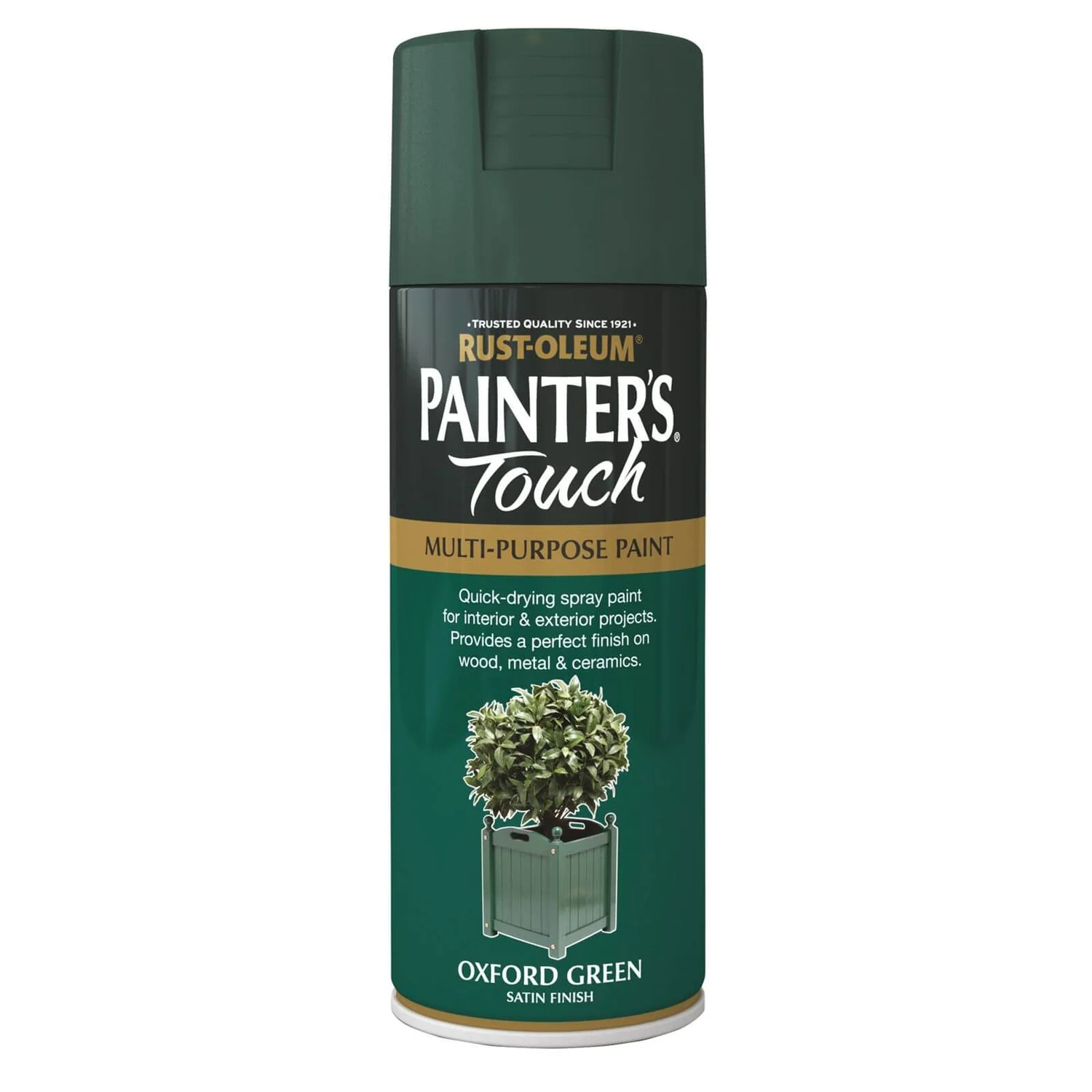 Rust-Oleum Satin Spray Paint - Oxford Green - 400ml 1 Rust-Oleum Satin Spray Paint - Oxford Green - 400ml