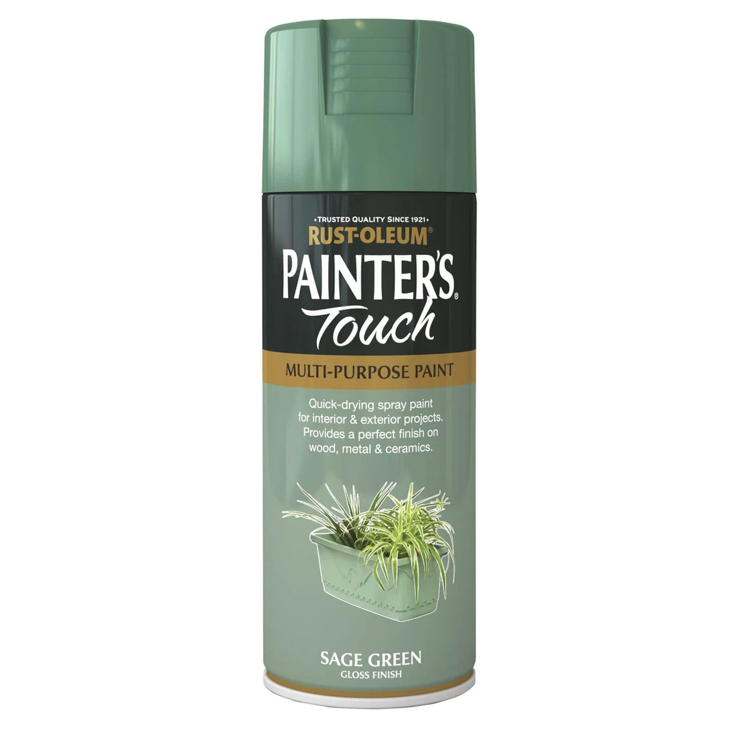 Rust-Oleum Gloss Spray Paint - Sage Green - 400ml 1 Rust-Oleum Gloss Spray Paint - Sage Green - 400ml