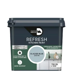 Maison Deco Refresh Kitchen Cupboards, Worktops & Splashbacks Paint Glacier Blue - 750ml