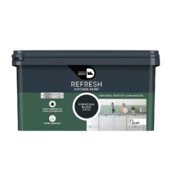Maison Deco Refresh Kitchen Cupboards, Worktops & Splashbacks Paint Charcoal Black - 2L