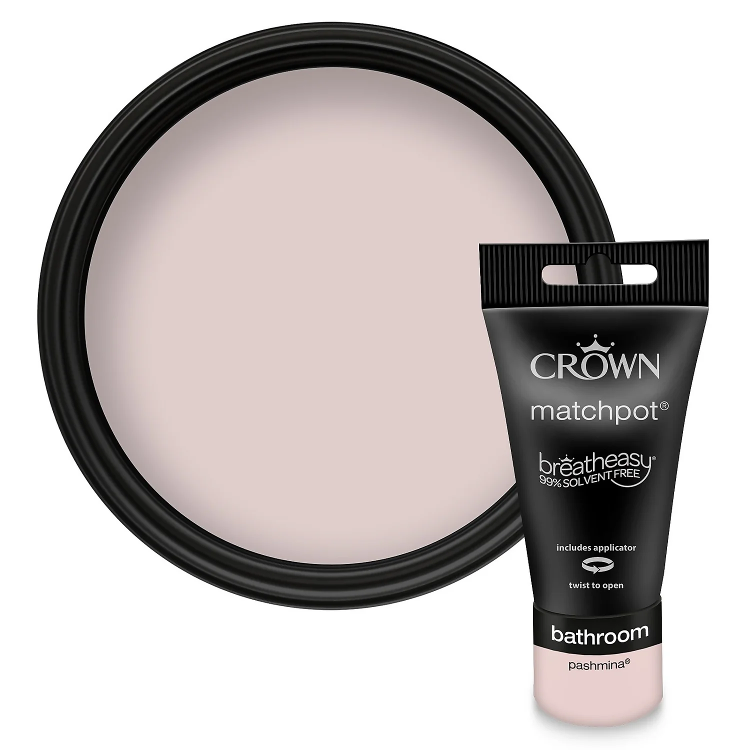 Crown Easyclean Bathroom Paint Pashmina - 0.04L 1 Crown Easyclean Bathroom Paint Pashmina - 0.04L