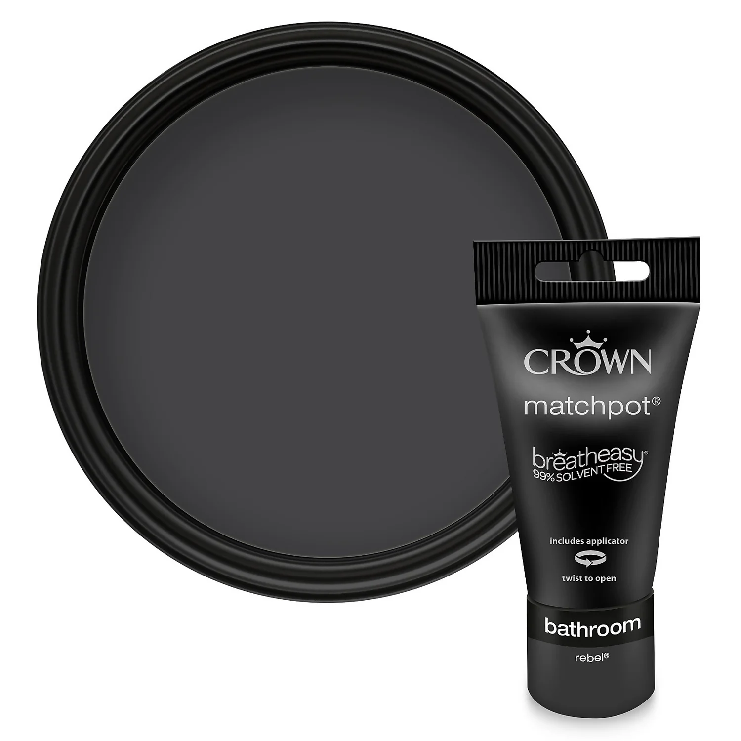 Crown Easyclean Bathroom Paint Rebel - 40ml 1 Crown Easyclean Bathroom Paint Rebel - 40ml
