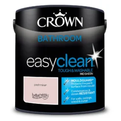 Crown Easyclean® Mouldguard+ Bathroom Mid Sheen Washable Multi Surface Paint Pashmina® - 2.5L -Sandtex Shop 12886768 1204853415940380