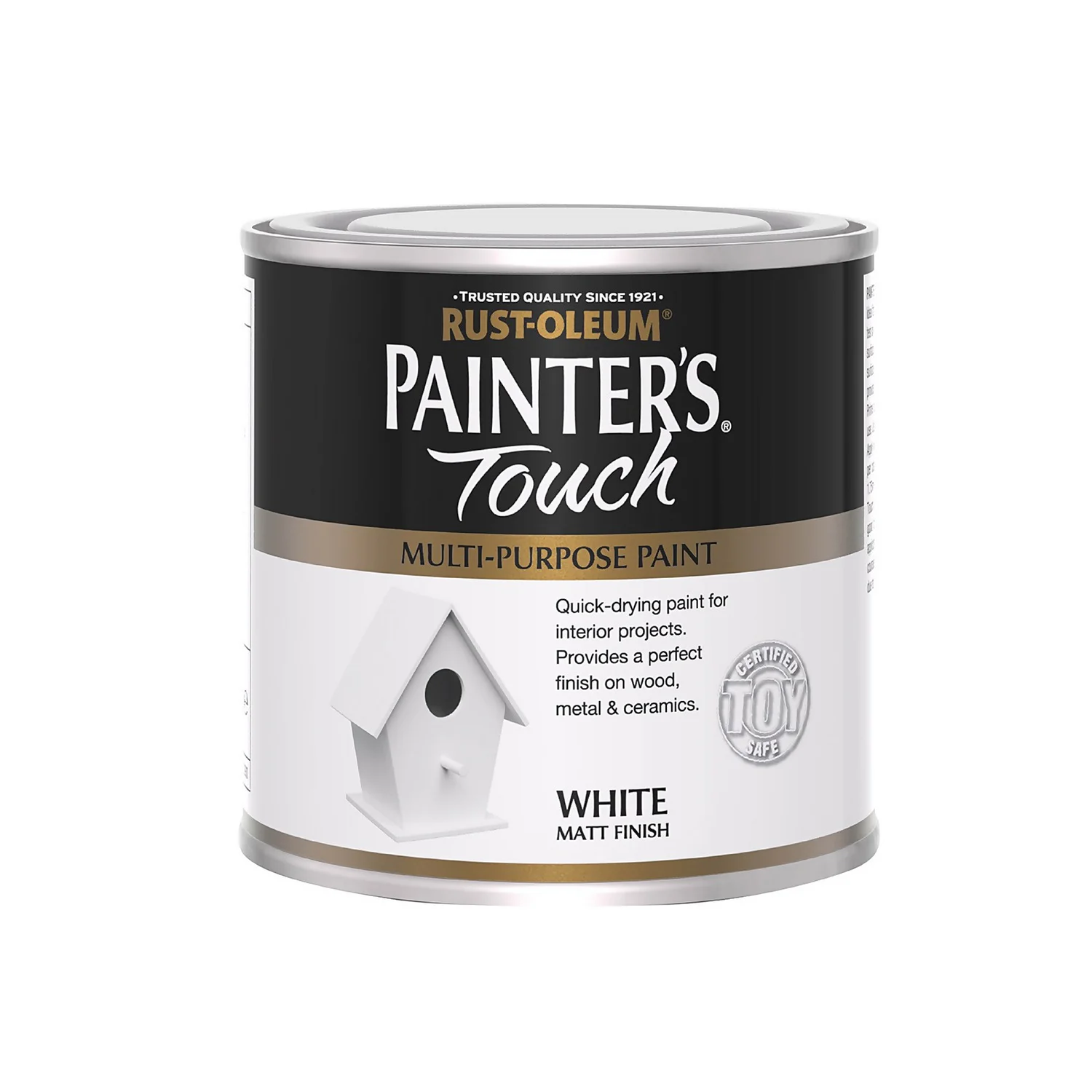Rust-Oleum Painters Touch White Paint Matt - 250ml 4 Rust-Oleum Painters Touch White Paint Matt - 250ml - Image 4