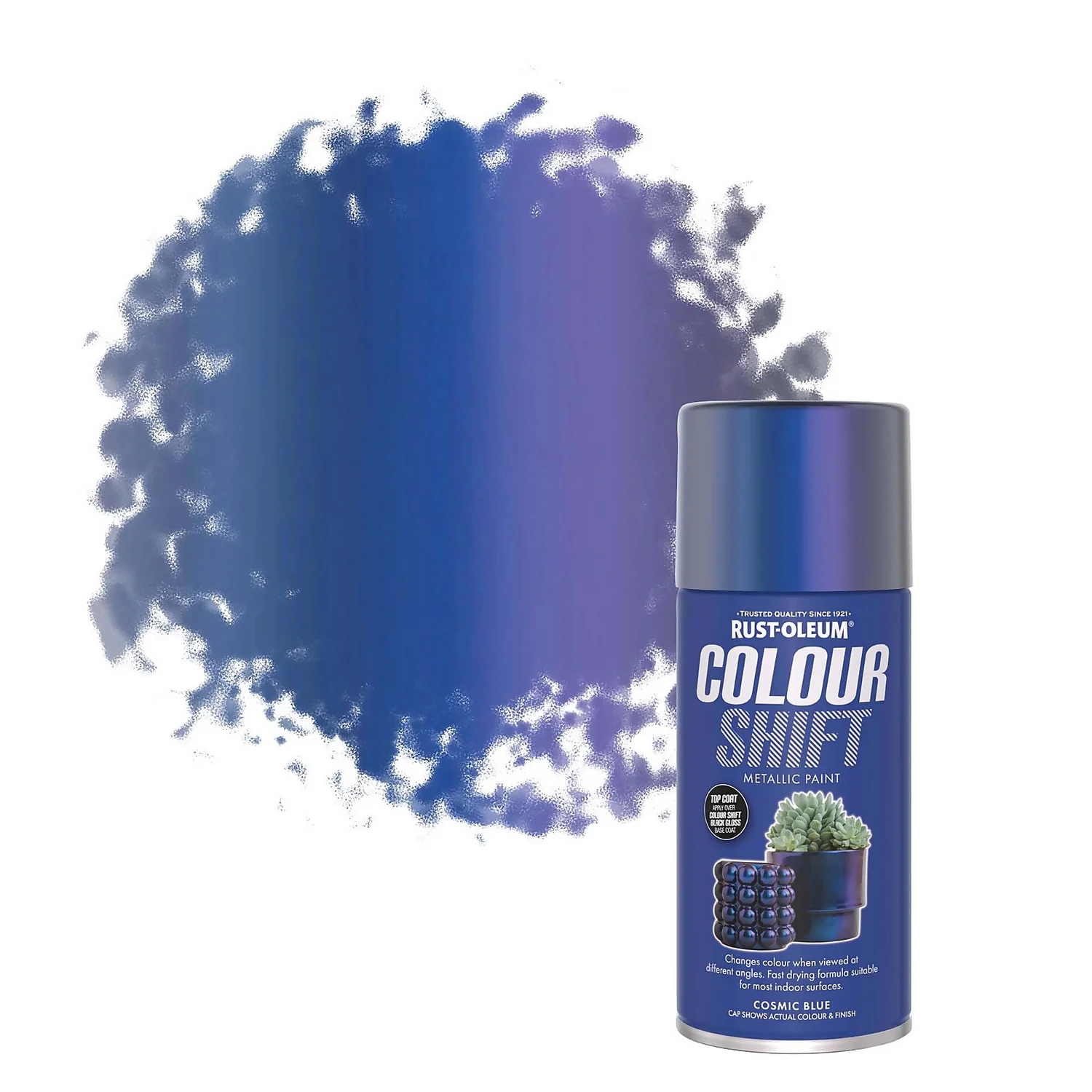 Rust-Oleum Colour Shift Spray Paint Cosmic Blue - 150ml 1 Rust-Oleum Colour Shift Spray Paint Cosmic Blue - 150ml