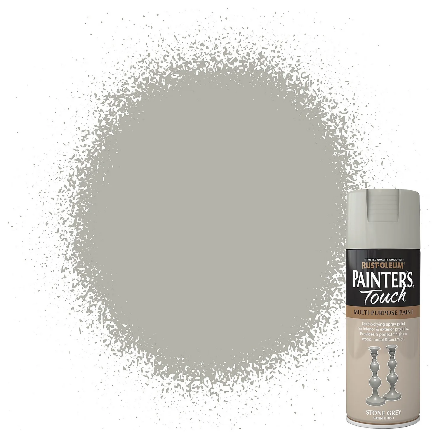 Rust-Oleum Painters Touch Paint Stone Grey - 400ml 1 Rust-Oleum Painters Touch Paint Stone Grey - 400ml